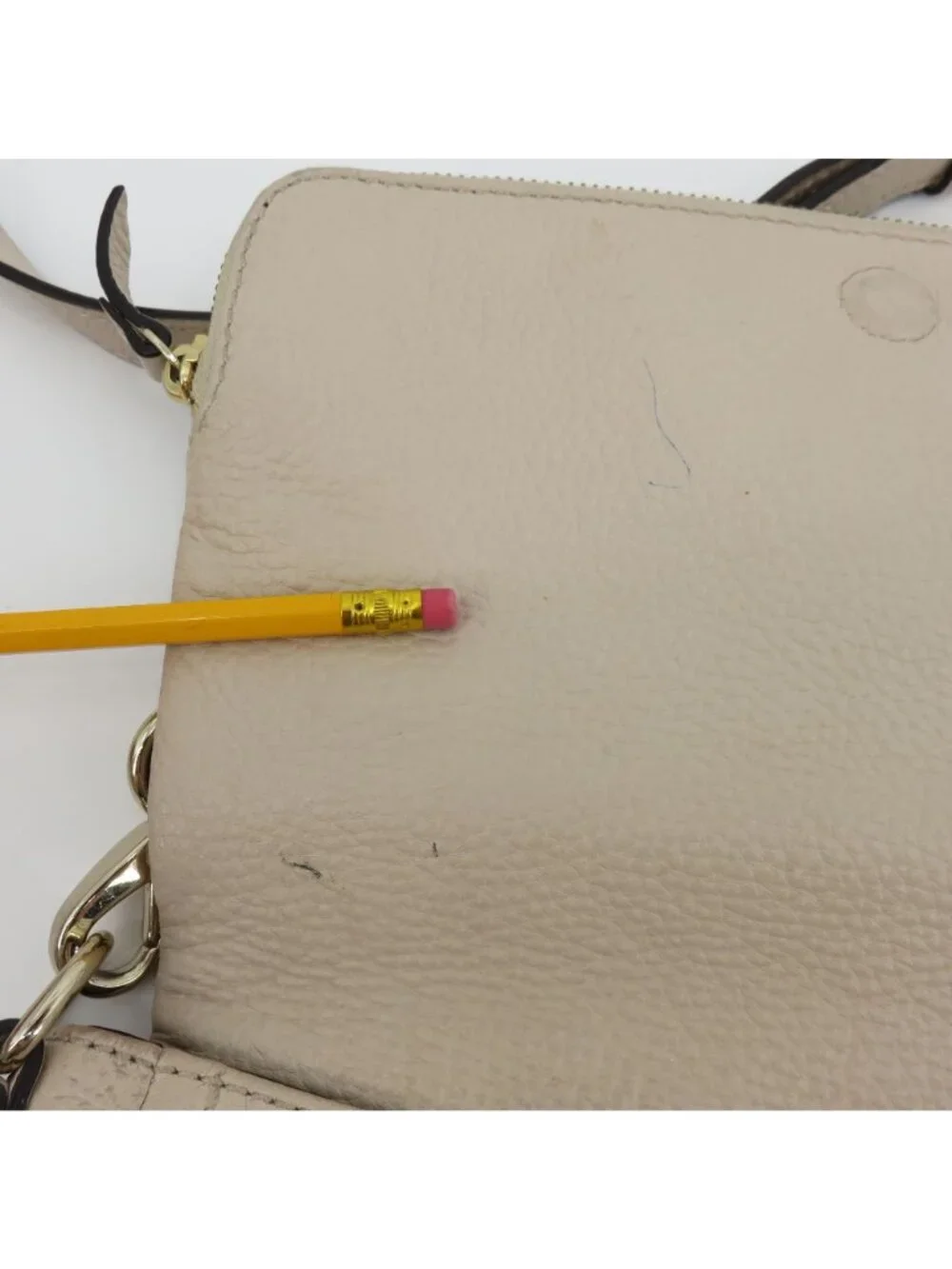 Kate Spade Cobble Hill Small Toddy Crossbody Handbag Purse Beige Pebbled Leather
